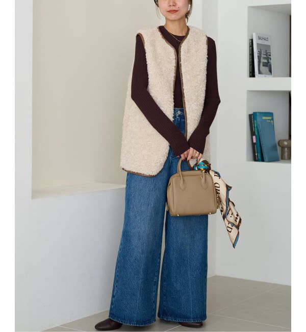 JOURNAL STANDARD relume「《WEB限定追加》シープフェイクファージップベスト」|ダウンベスト・ベスト|