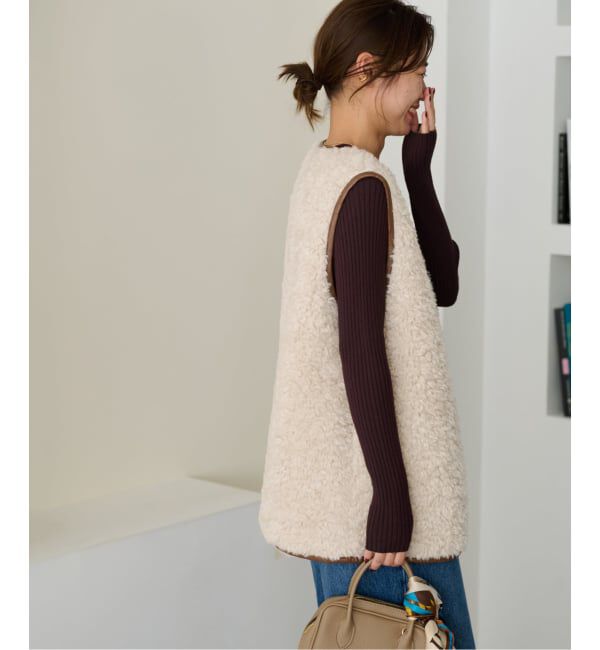 JOURNAL STANDARD relume「《WEB限定追加》シープフェイクファージップベスト」|ダウンベスト・ベスト|