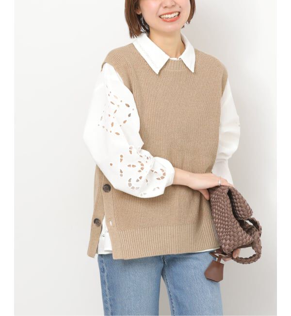 JOURNAL STANDARD relume「サイドボタンニットベスト」|ベスト・ジレ|ベージュ