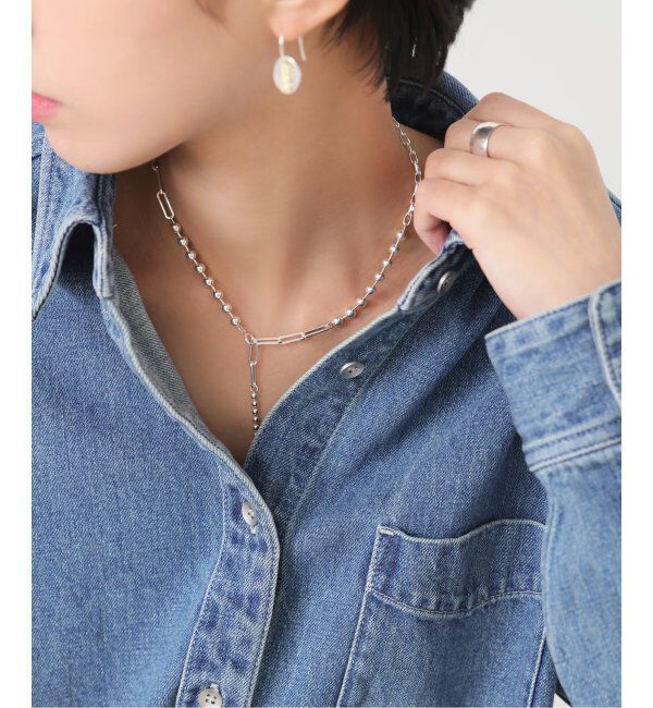 Spick and Span「【SAMH by LILAS】ミックスチェーン57cmネックレス SV」|ネックレス|