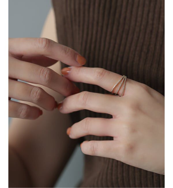 Lilas by Spick&Span「シャイニングダイヤ3ラインリング K18」|リング|