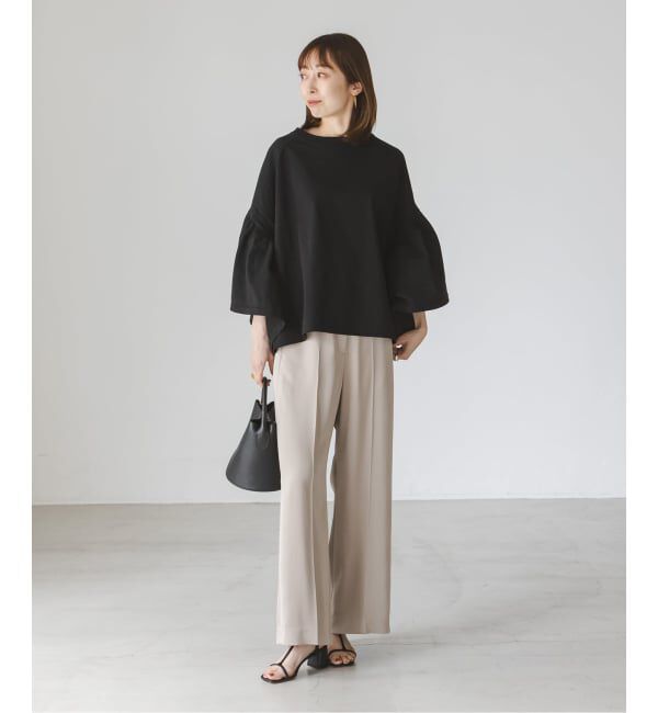 NOBLE「《追加》COG THE BIGSMOKE/コグザビッグスモーク LAURA GATHERED SLV TOP」|Tシャツ・カットソー|