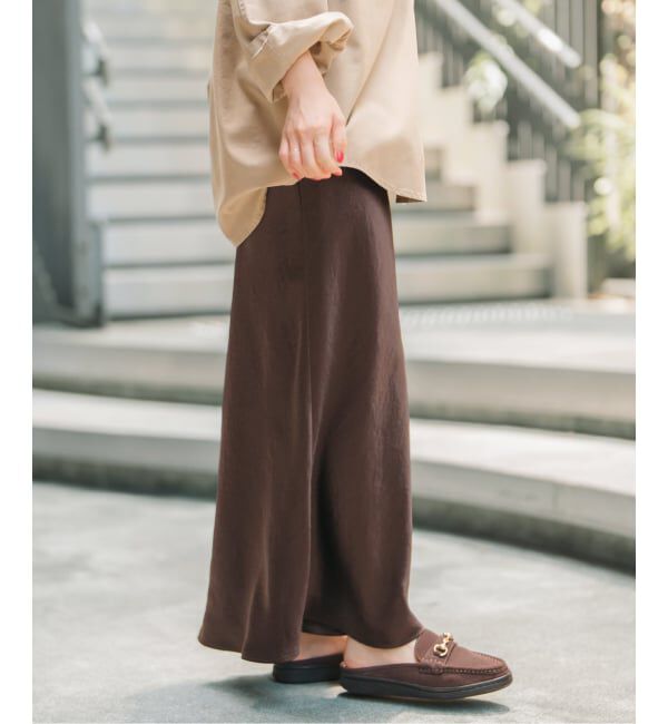 Spick and Span「《追加》サテンフレアスカート」|スカート|