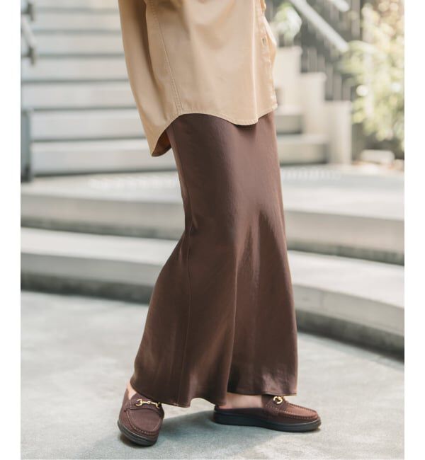 Spick and Span「《追加》サテンフレアスカート」|スカート|