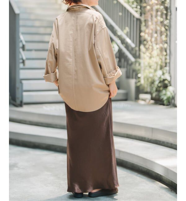 Spick and Span「《追加》サテンフレアスカート」|スカート|