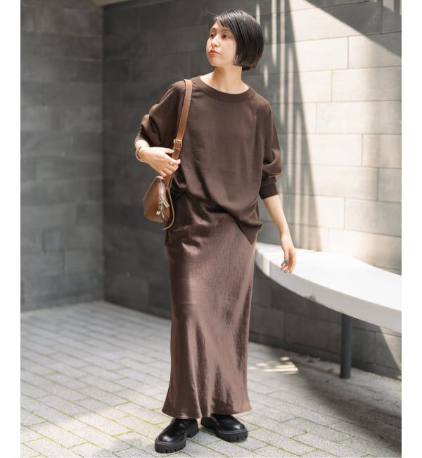 Spick and Span「《追加》サテンフレアスカート」|スカート|