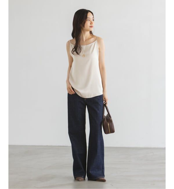 NOBLE「【洗える】メルティサテン2WAYキャミ」|キャミソール|