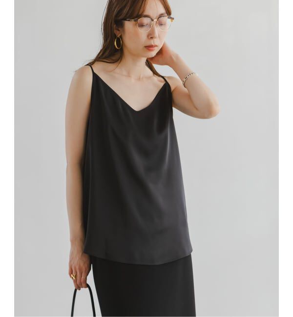 NOBLE「【洗える】メルティサテン2WAYキャミ」|キャミソール|