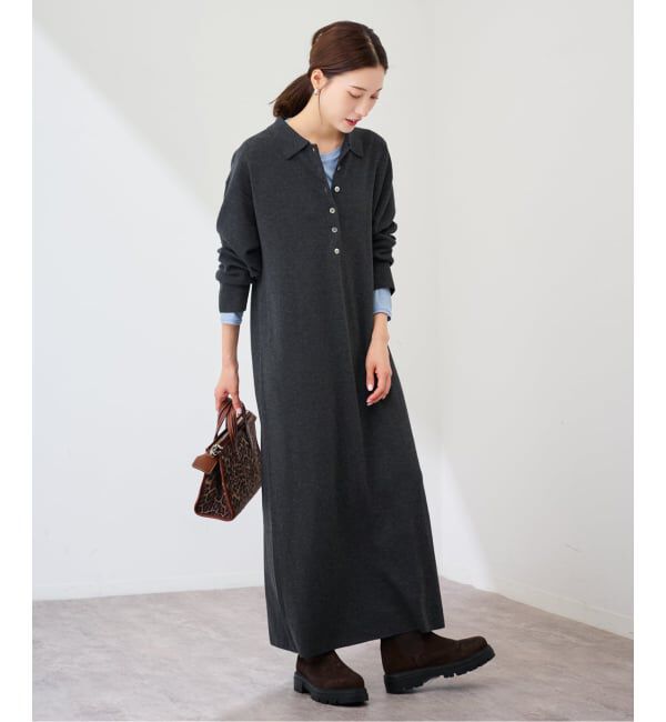 FRAMeWORK「ポロシャツニットワンピース」|ワンピース|