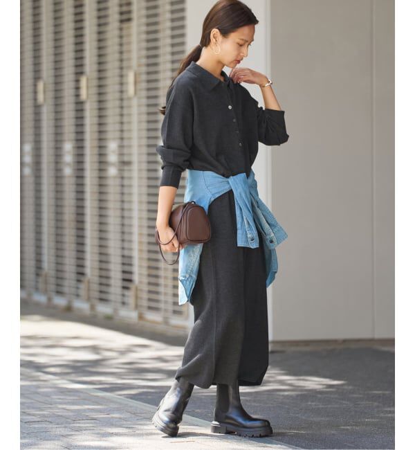 FRAMeWORK「ポロシャツニットワンピース」|ワンピース|