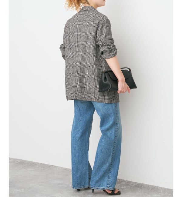 Spick and Span「《予約》エアリーリネン1Bジャケット」|テーラードジャケット|