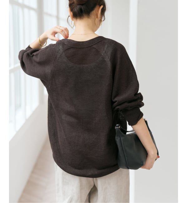 Spick and Span「《予約》コットンリネンギマ天竺カーディガン」|カーディガン|