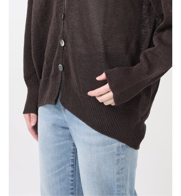 Spick and Span「《予約》コットンリネンギマ天竺カーディガン」|カーディガン|