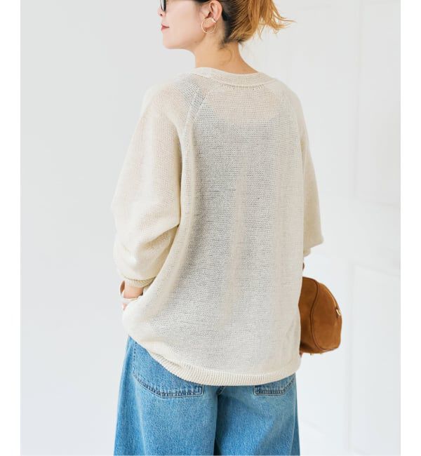 Spick and Span「《予約》コットンリネンギマ天竺カーディガン」|カーディガン|