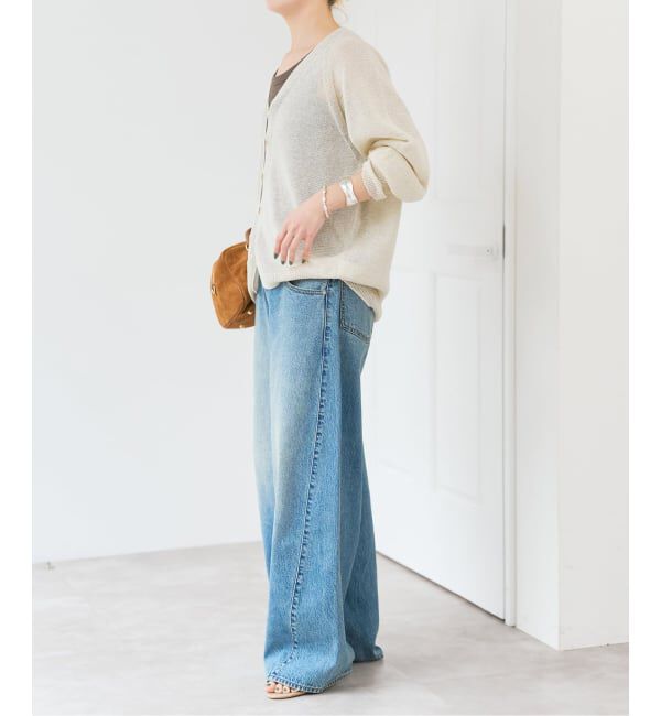 Spick and Span「《予約》コットンリネンギマ天竺カーディガン」|カーディガン|