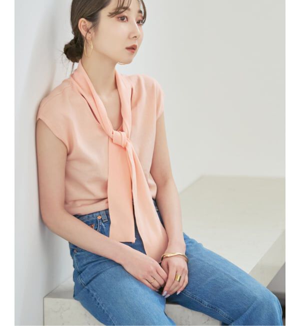 NOBLE「《予約》シルクフィールボウタイニット」|ニット・セーター|