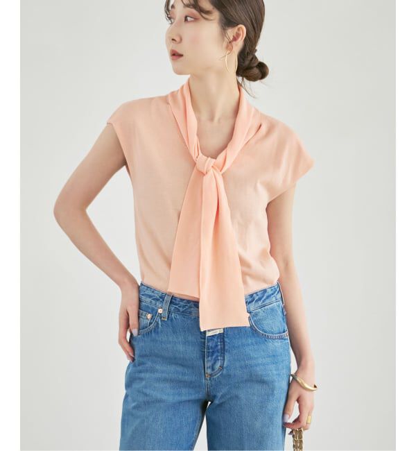 NOBLE「《予約》シルクフィールボウタイニット」|ニット・セーター|