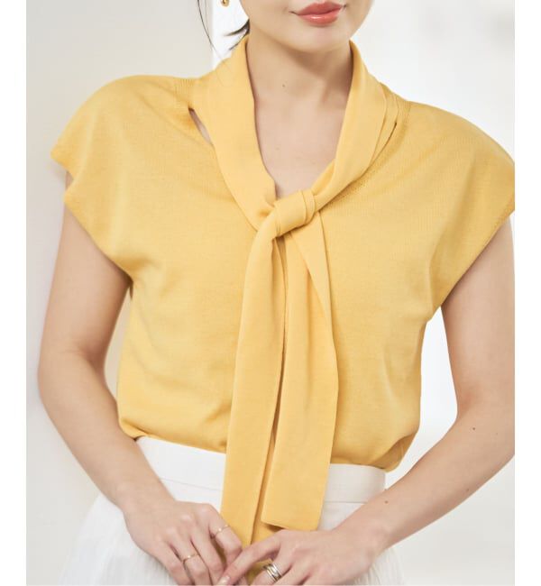 NOBLE「《予約》シルクフィールボウタイニット」|ニット・セーター|