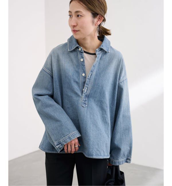 FRAMeWORK「≪WEB限定 / 追加予約≫デニムプルオーバーシャツ」|シャツ・ブラウス|