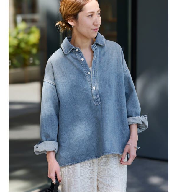 FRAMeWORK「≪WEB限定 / 追加予約≫デニムプルオーバーシャツ」|シャツ・ブラウス|