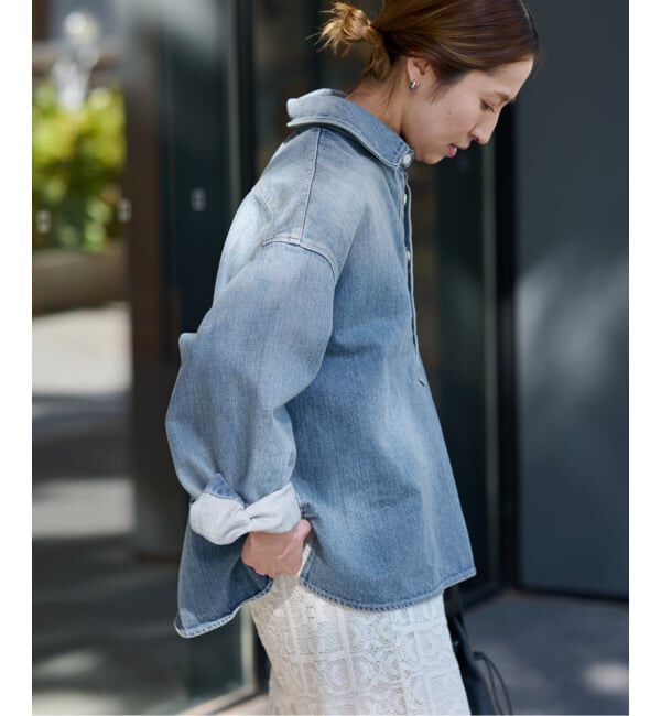 FRAMeWORK「≪WEB限定 / 追加予約≫デニムプルオーバーシャツ」|シャツ・ブラウス|