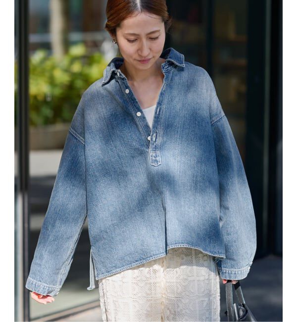 FRAMeWORK「≪WEB限定 / 追加予約≫デニムプルオーバーシャツ」|シャツ・ブラウス|