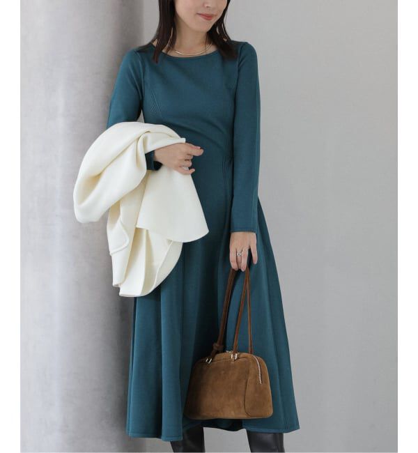  「フィットフレアニットワンピース」|ワンピース|