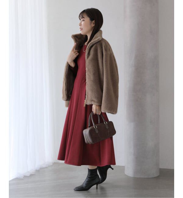  「フィットフレアニットワンピース」|ワンピース|