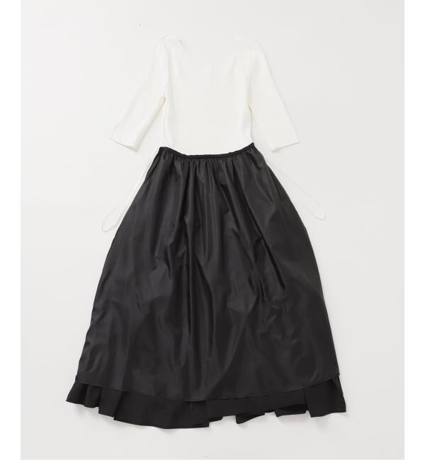  「《予約》【洗える】タックデザインドッキングワンピース」|ワンピース|