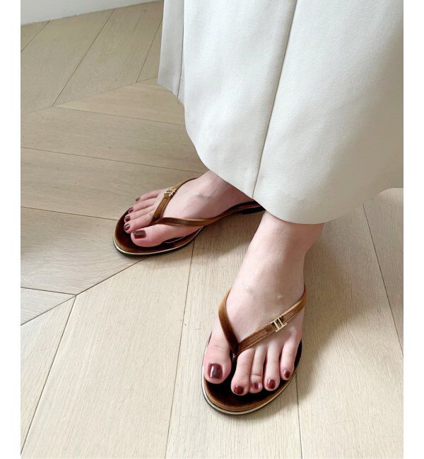  「ベルベットトングサンダル」|サンダル|