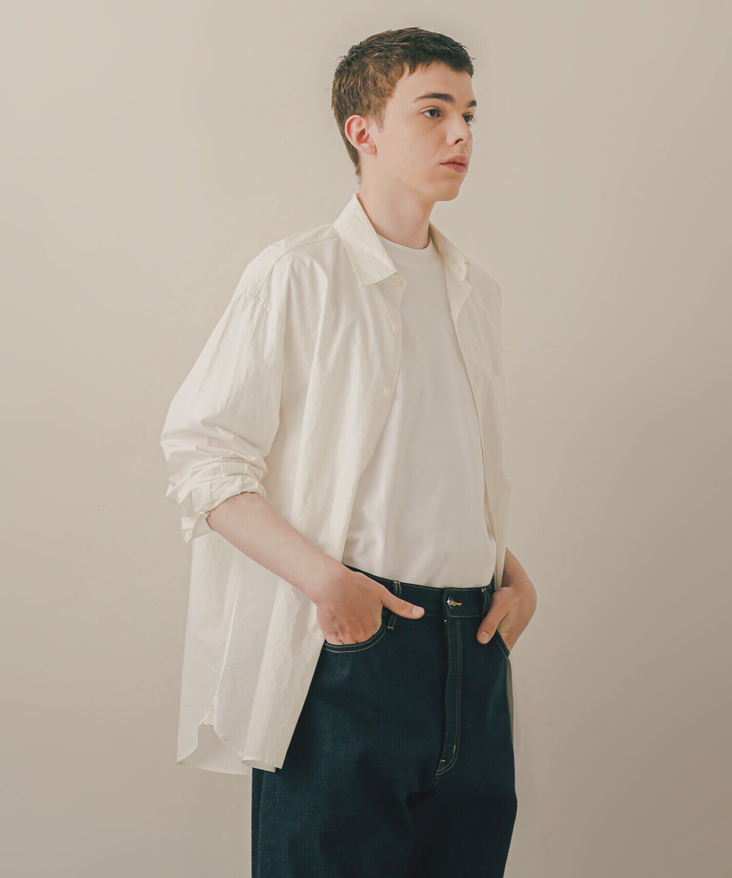 nano･universe「LB.03/｢ESSENTIAL LINE｣デタッチャブルカラーシャツ」|シャツ・ブラウス|