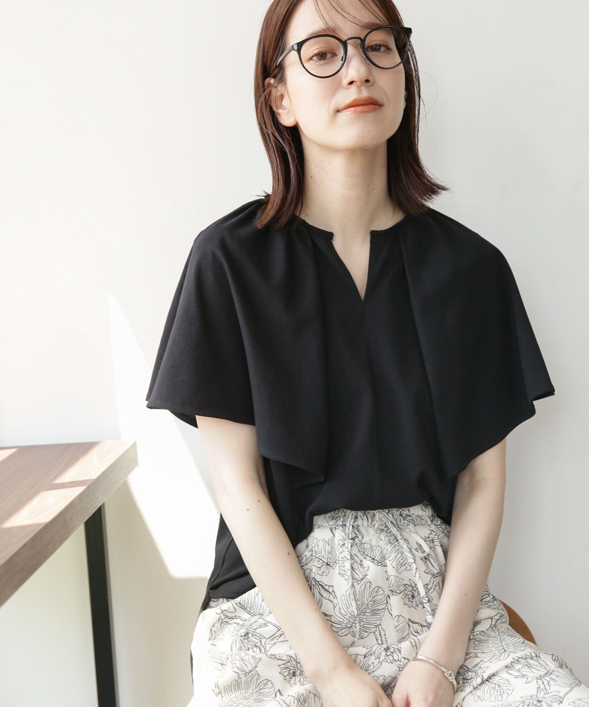 nano･universe「LB.03/Repurフレアスリーブカットトップス」|Tシャツ・カットソー|