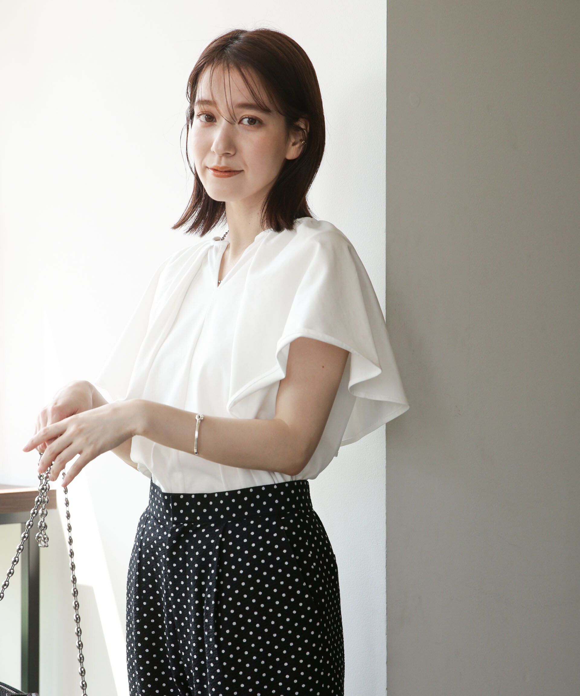 nano･universe「LB.03/Repurフレアスリーブカットトップス」|Tシャツ・カットソー|