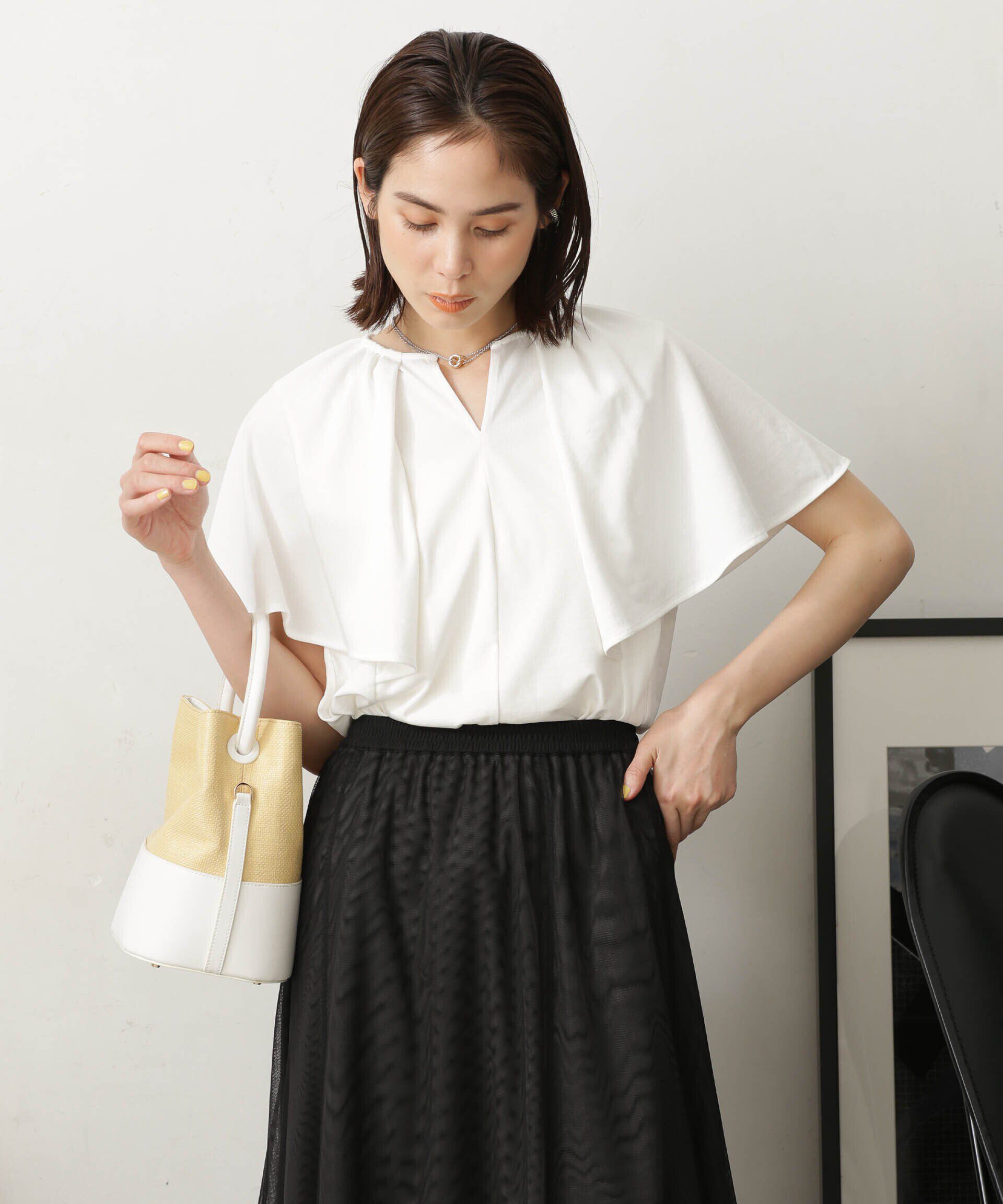 nano･universe「LB.03/Repurフレアスリーブカットトップス」|Tシャツ・カットソー|