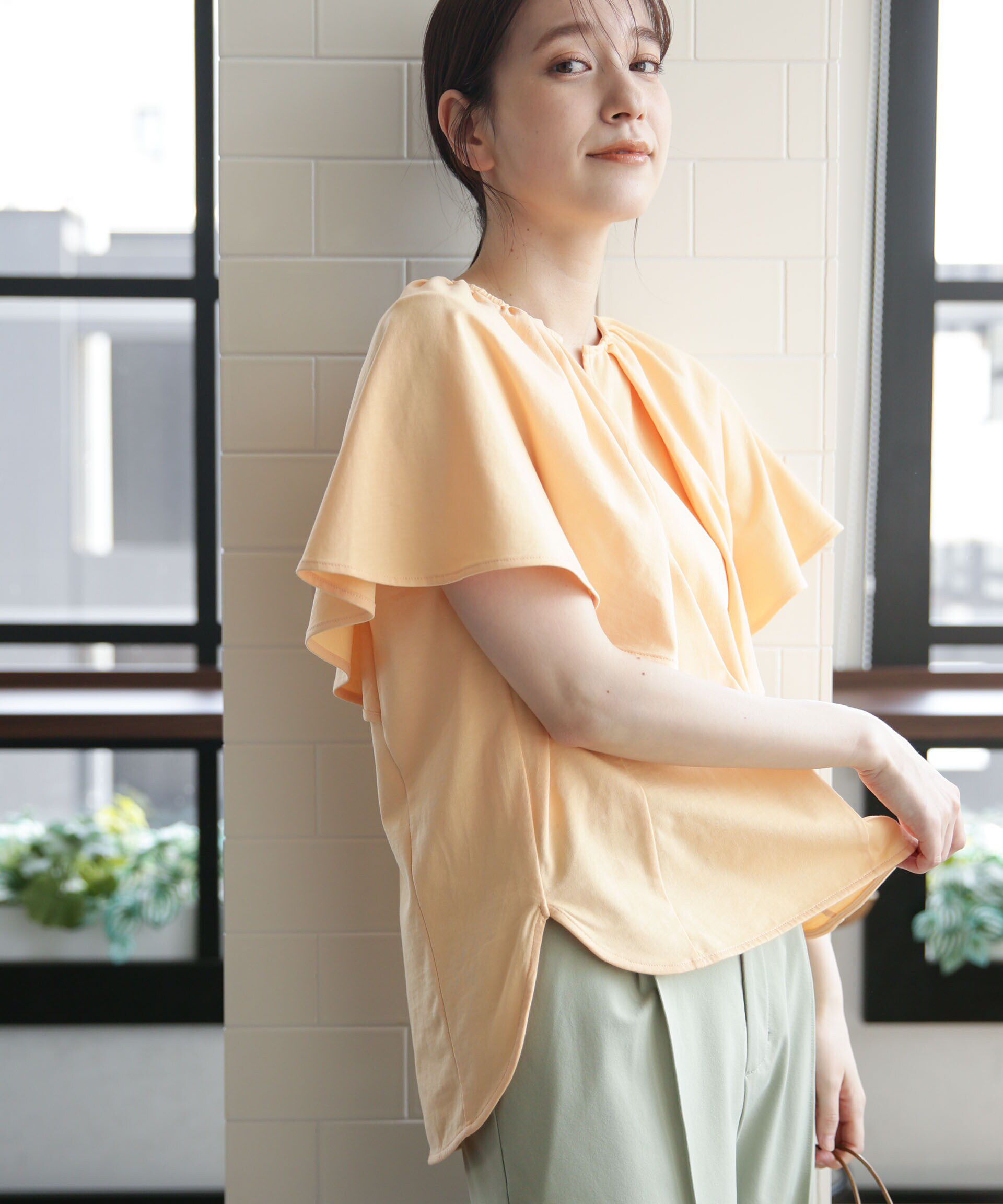 nano･universe「LB.03/Repurフレアスリーブカットトップス」|Tシャツ・カットソー|