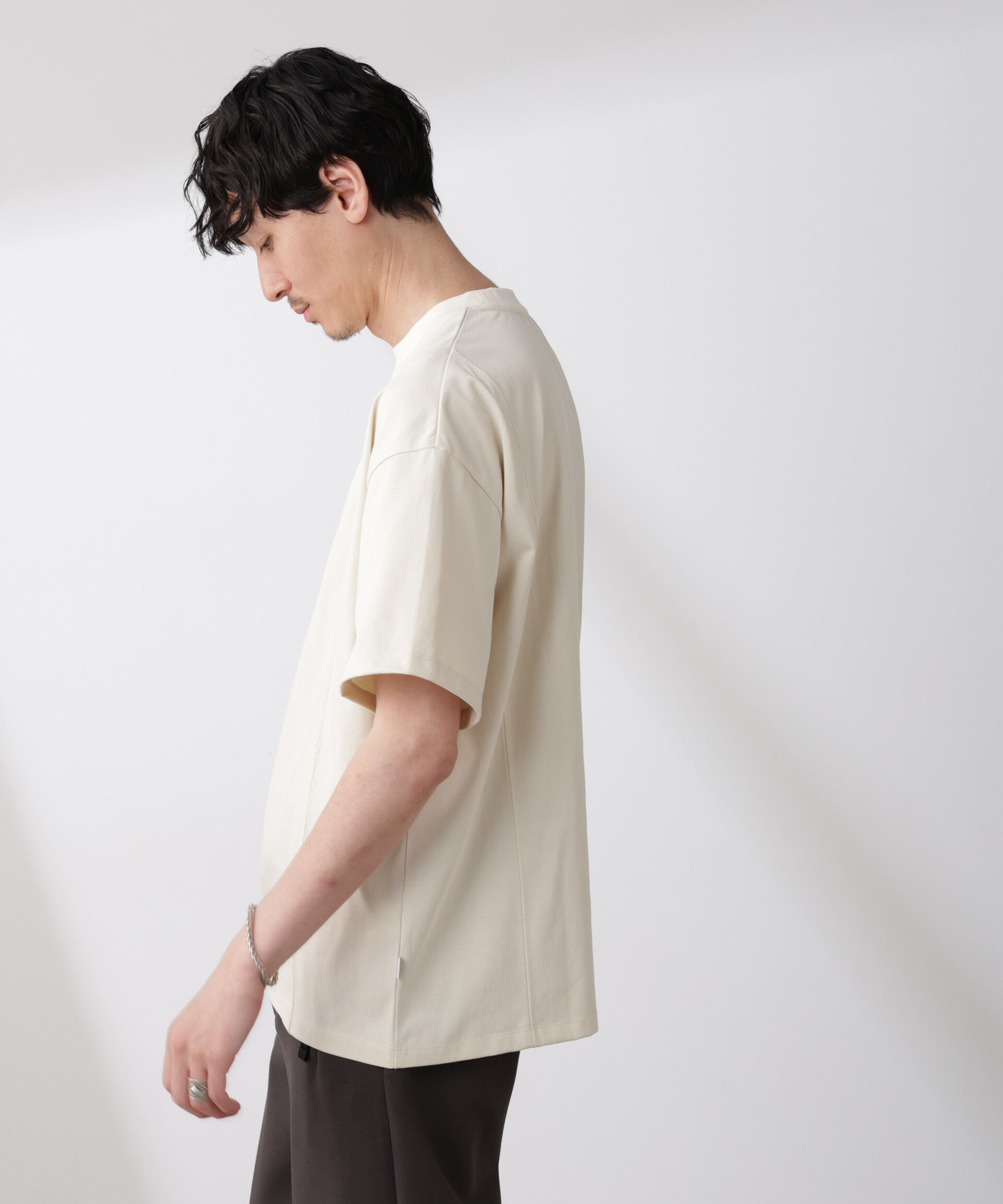 nano･universe「「NJ/CLUB」 ENRICHプリント切り替え Tシャツ」|Tシャツ・カットソー|