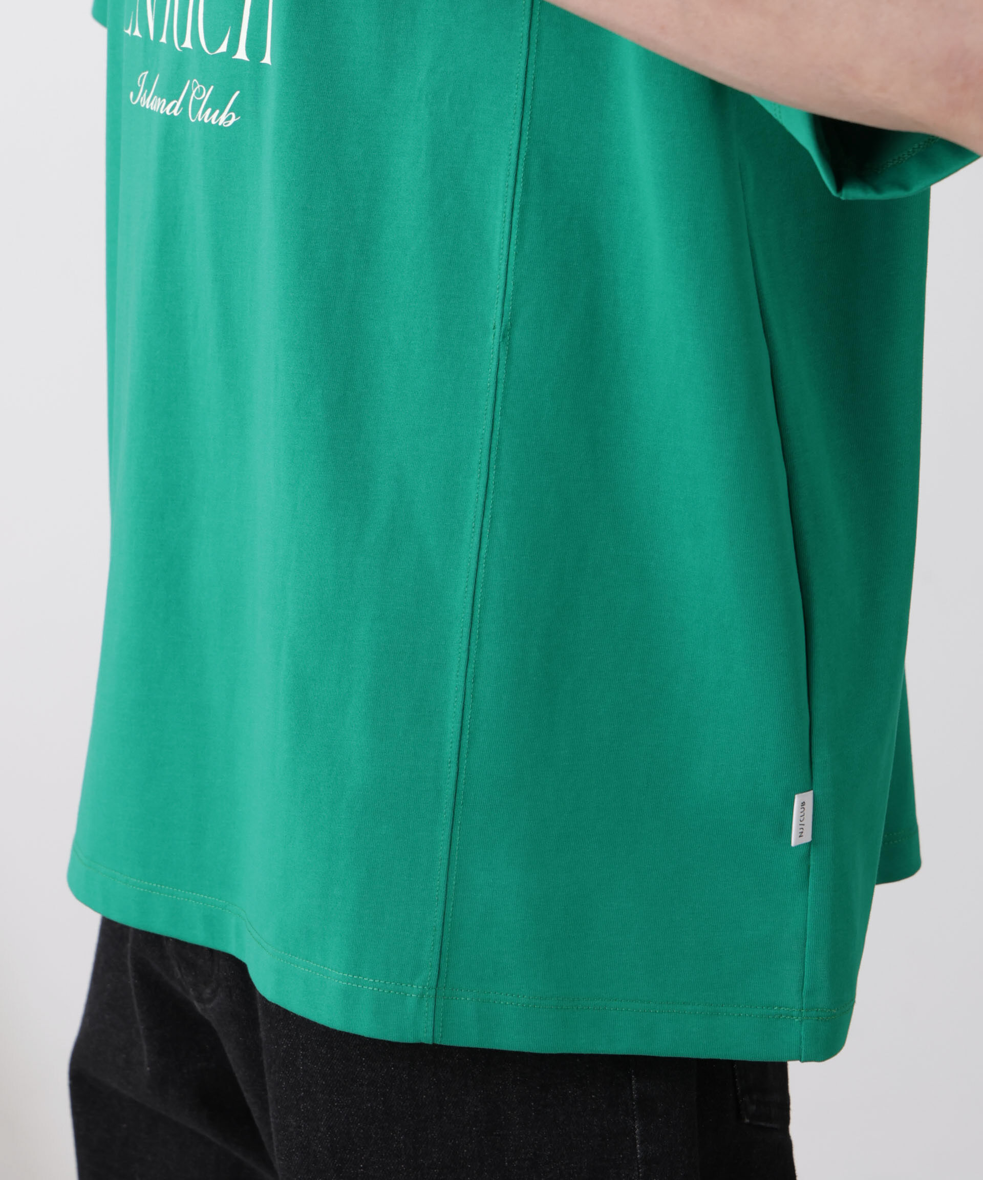 nano･universe「「NJ/CLUB」 ENRICHプリント切り替え Tシャツ」|Tシャツ・カットソー|