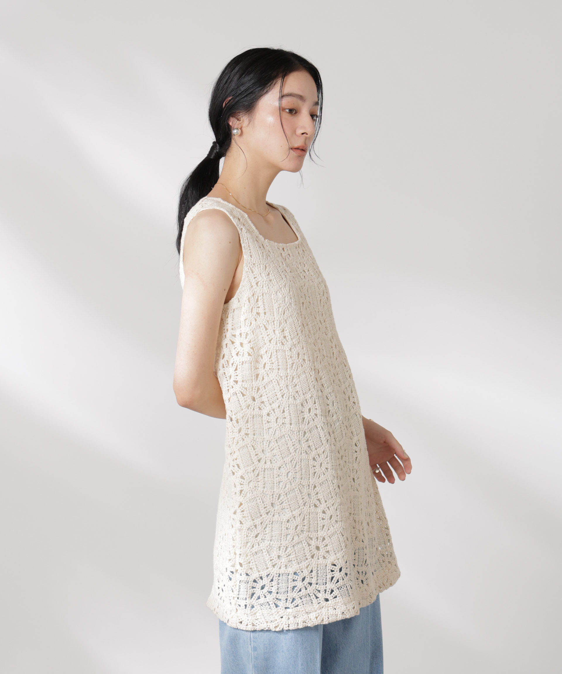 nano･universe「コットンコードレースミニワンピース(セットアップ可)」|ワンピース|