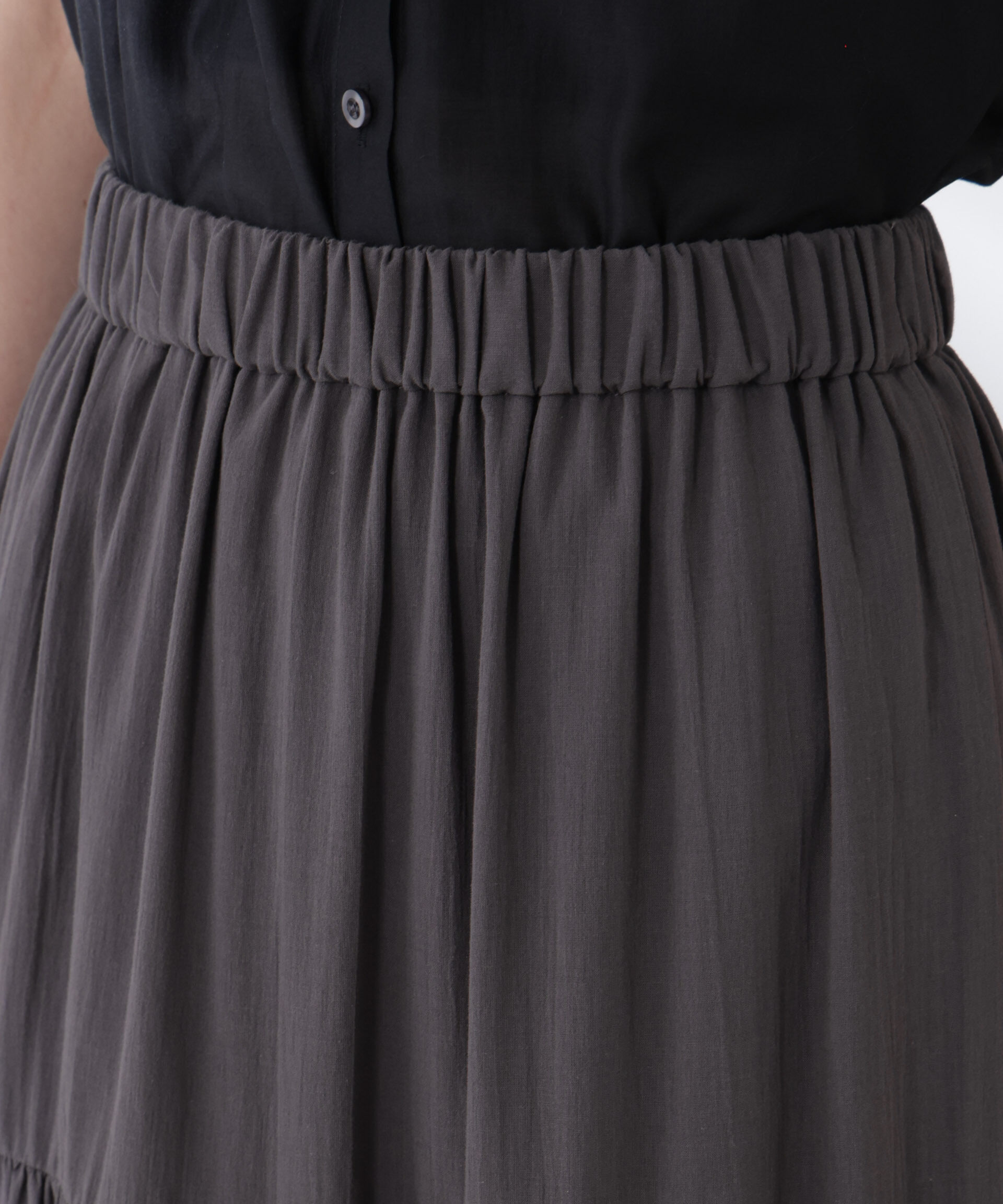 nano･universe「コットンシフォンティアードスカート」|スカート|