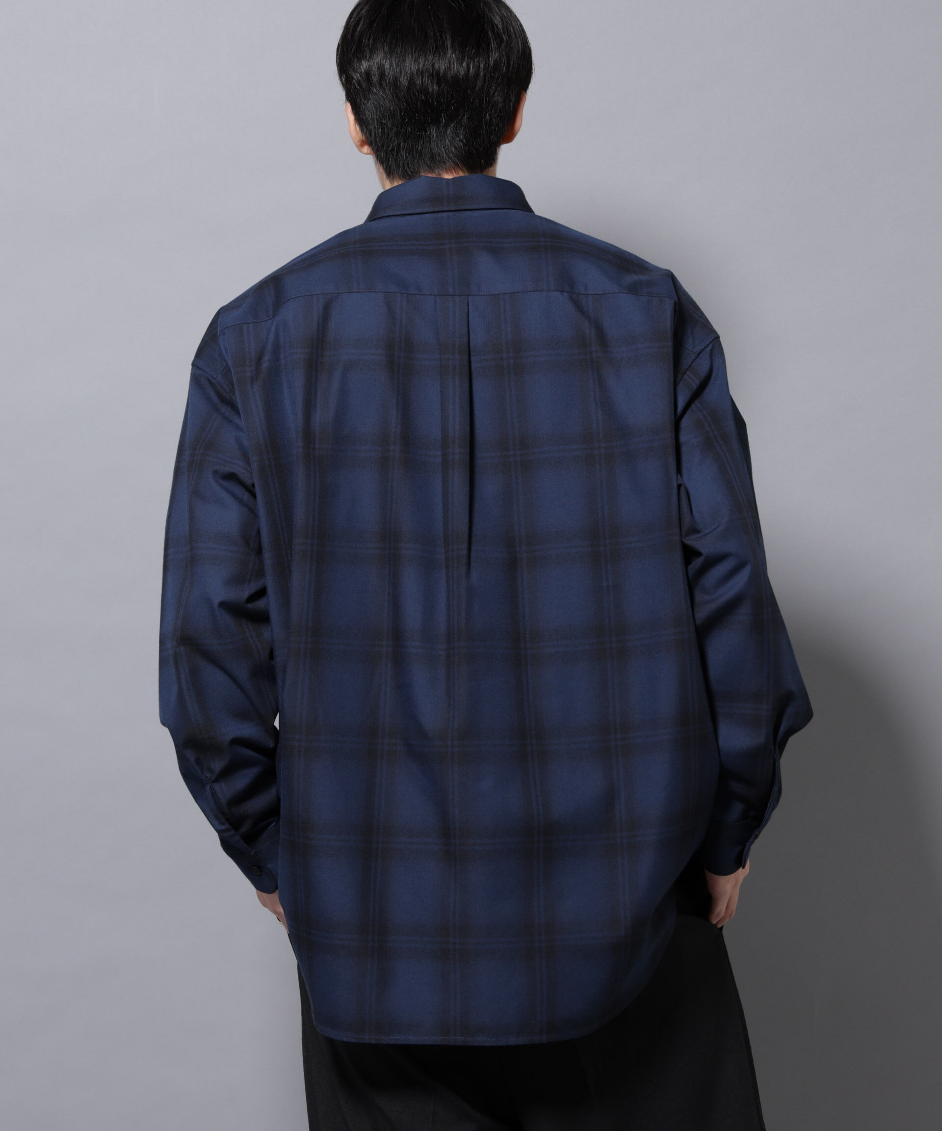 nano･universe「ビッグドレープチェックシャツ 長袖」|シャツ・ブラウス|