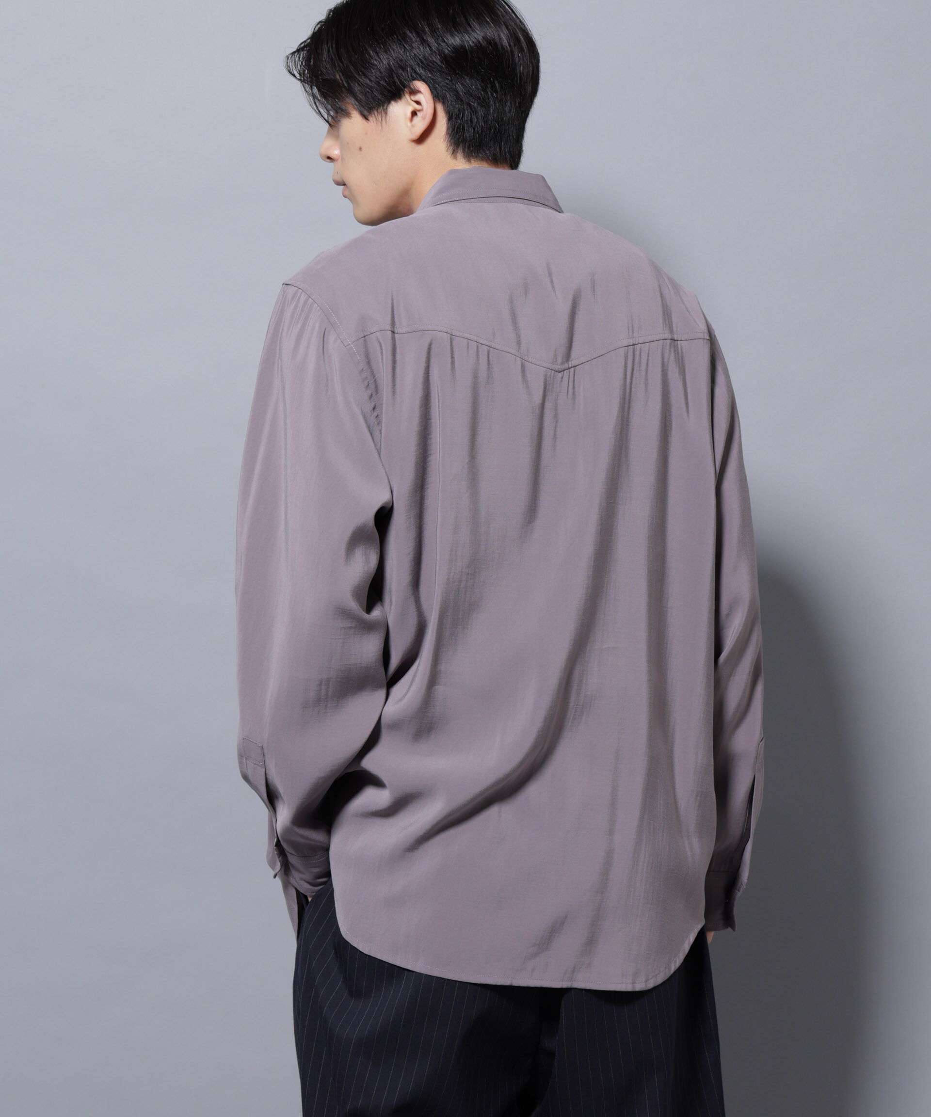 nano･universe「ヴィンテージライクレーヨンフィブリルシャツ」|シャツ・ブラウス|