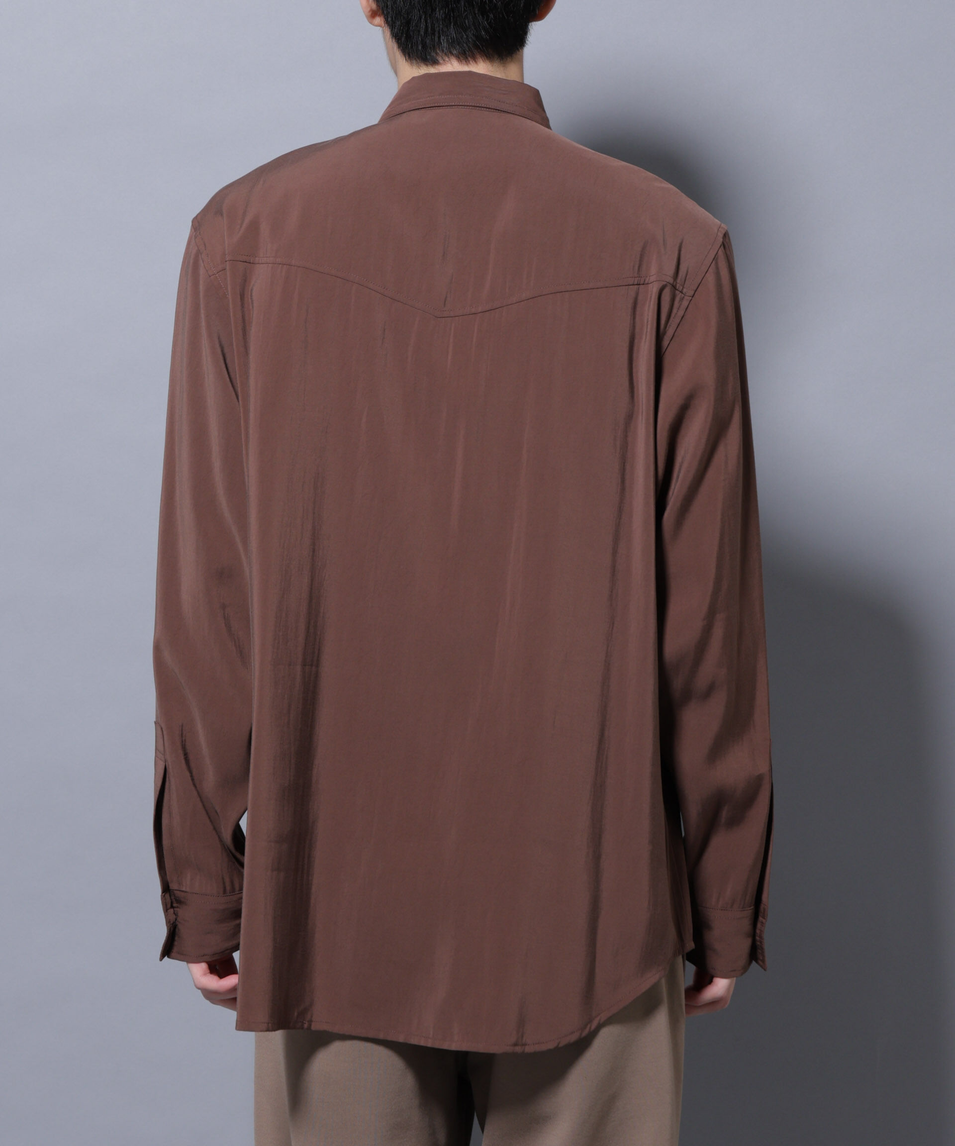 nano･universe「ヴィンテージライクレーヨンフィブリルシャツ」|シャツ・ブラウス|