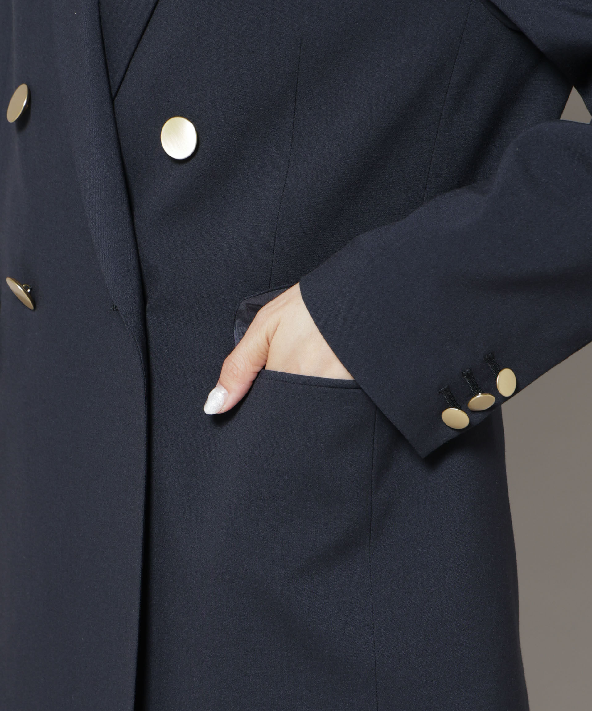 nano･universe「ドライウェザーストレッチダブルジャケット(セットアップ可)」|テーラードジャケット|