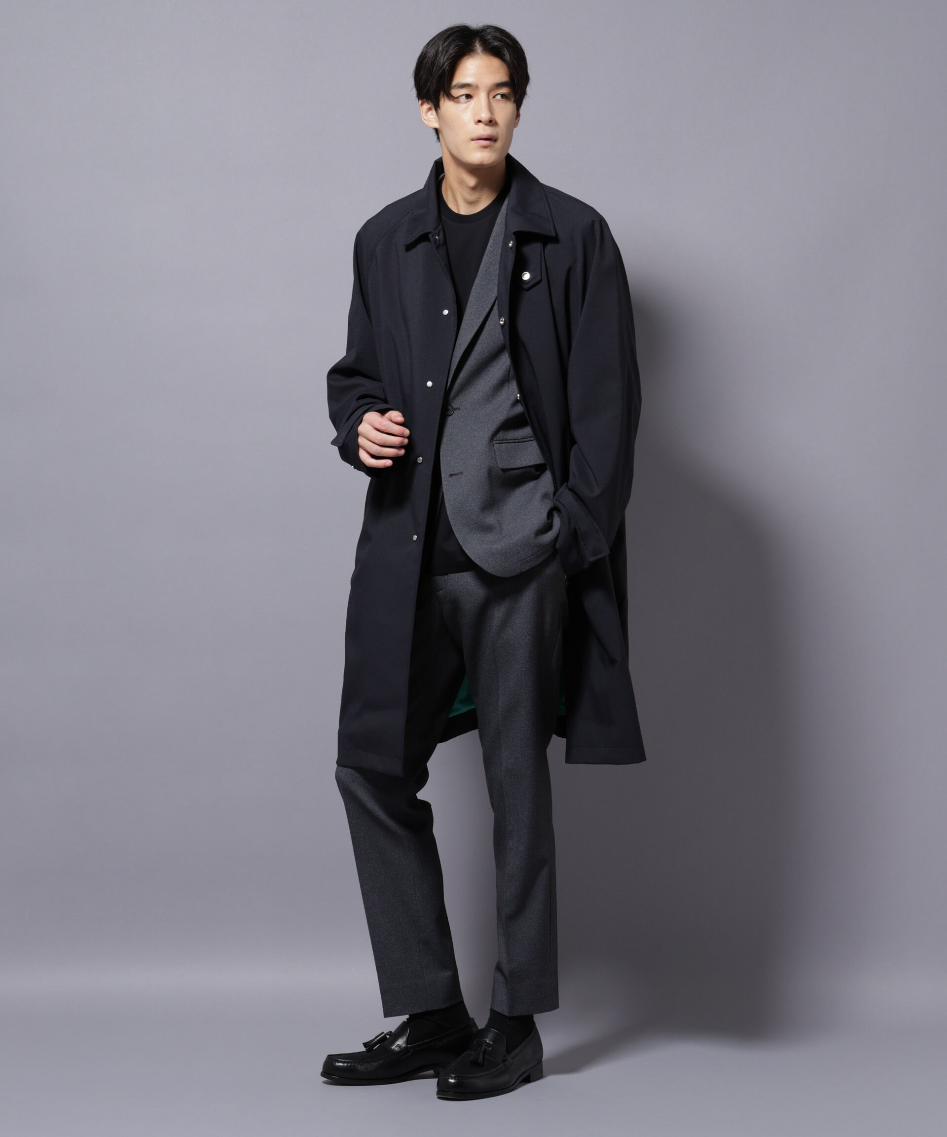 nano･universe「「RainComfortWear」ダントツ撥水透湿コーティングステンカラーコート」|その他|D.ネイビー1