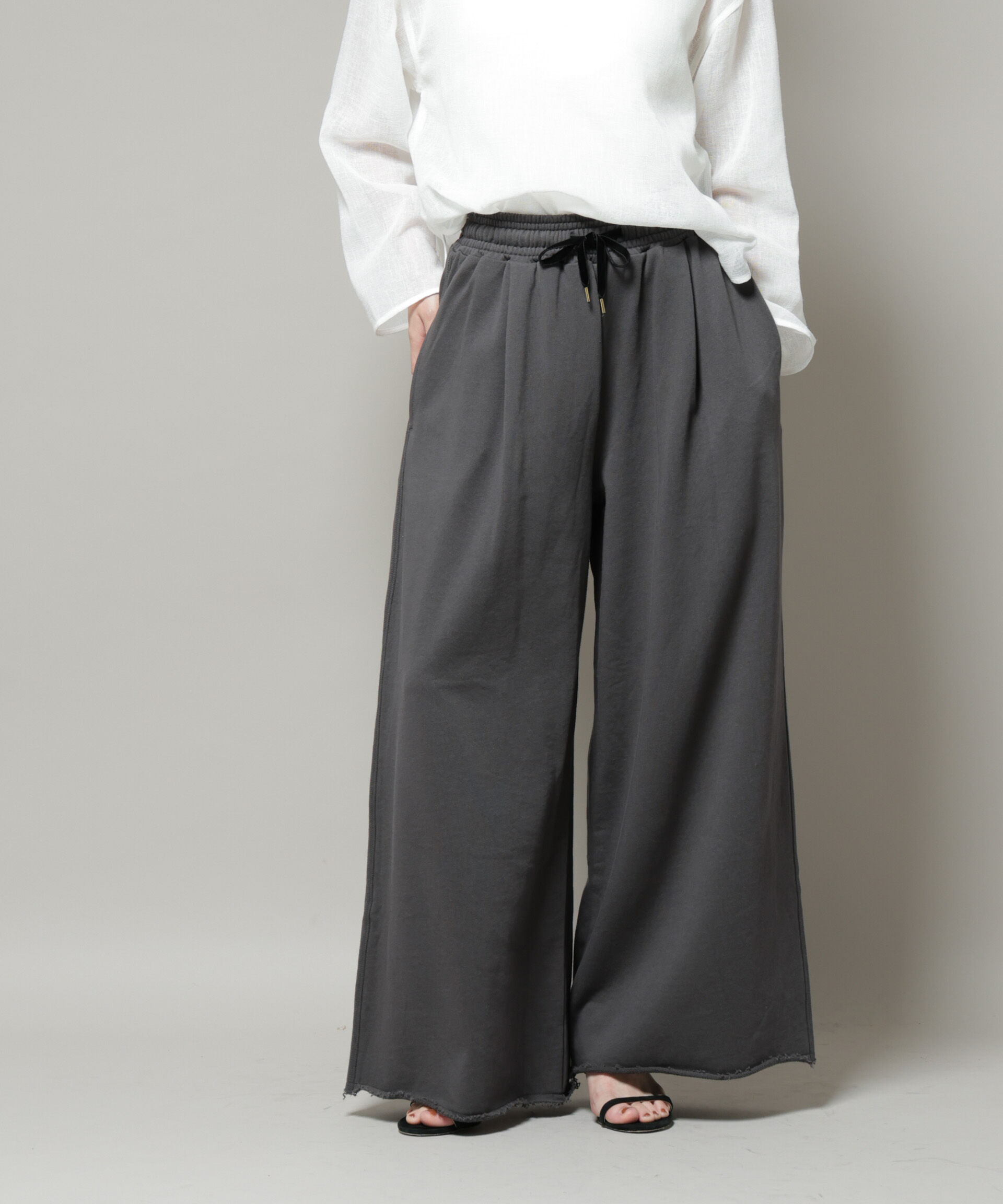 nano･universe「ボリュームワイドスウェットパンツ」|チノ|