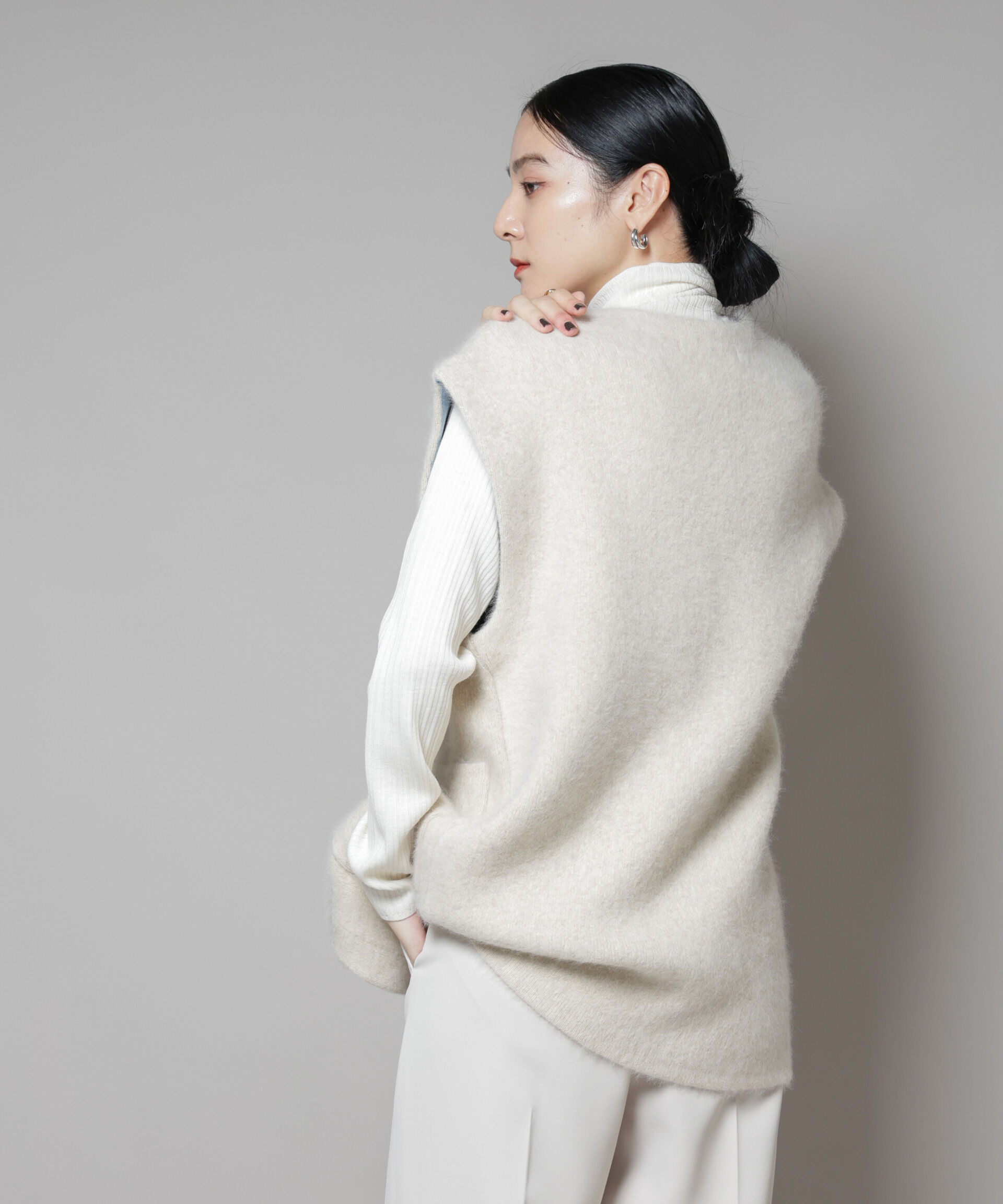 nano･universe「ウォッシャブルフォックスリバーニットジレ」|ニット・セーター|