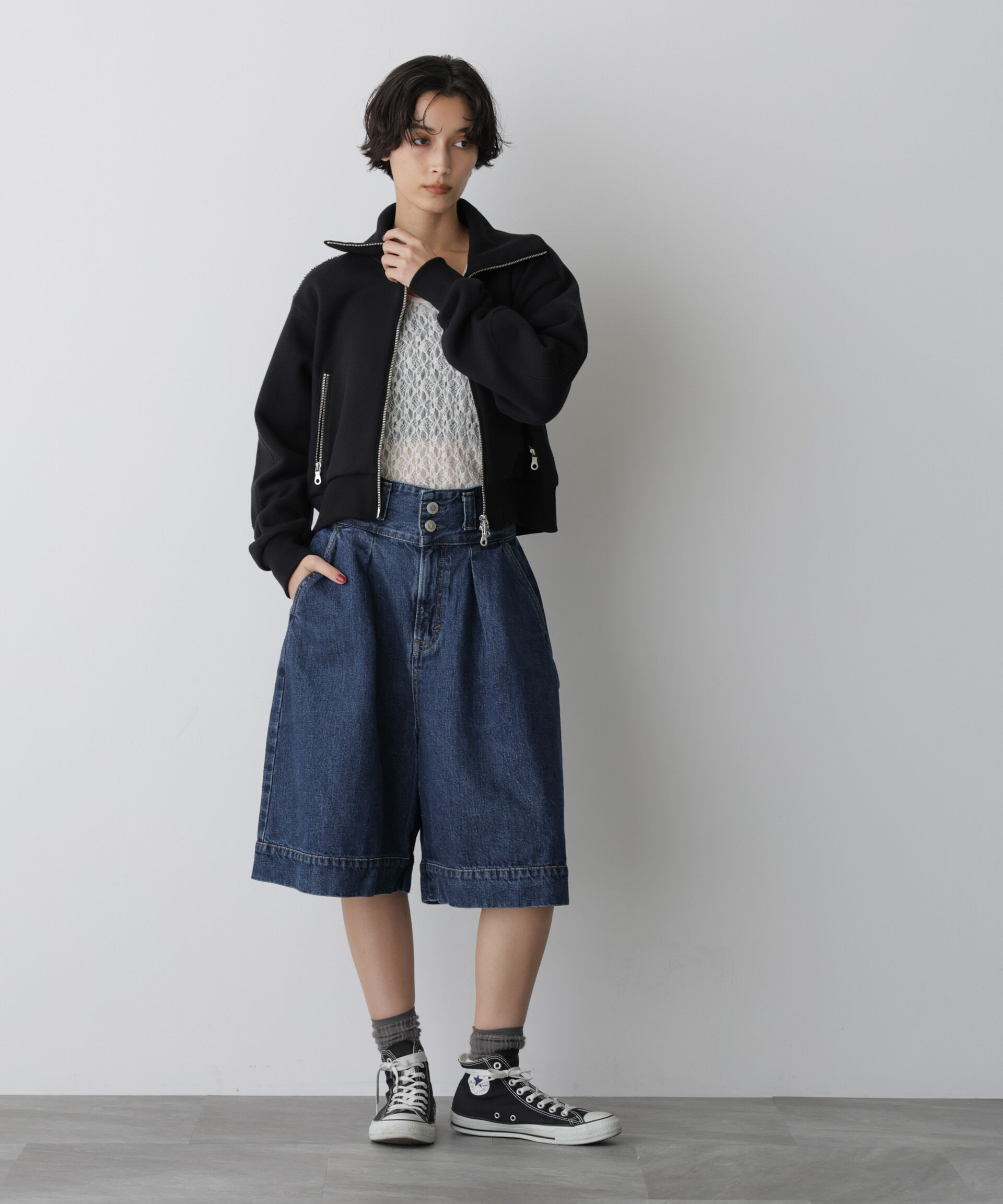  「「STEVELOUR」コンパクトダブルジップスウェット」|スウェット・ジャージ|