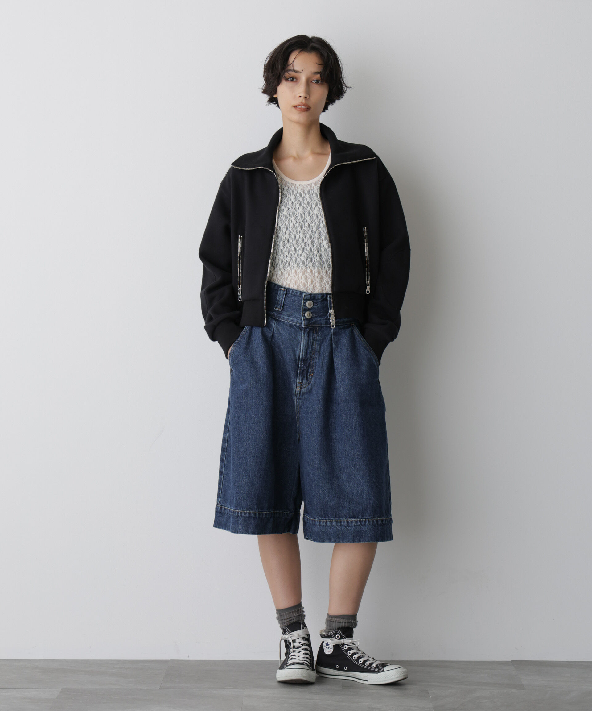  「「STEVELOUR」コンパクトダブルジップスウェット」|スウェット・ジャージ|