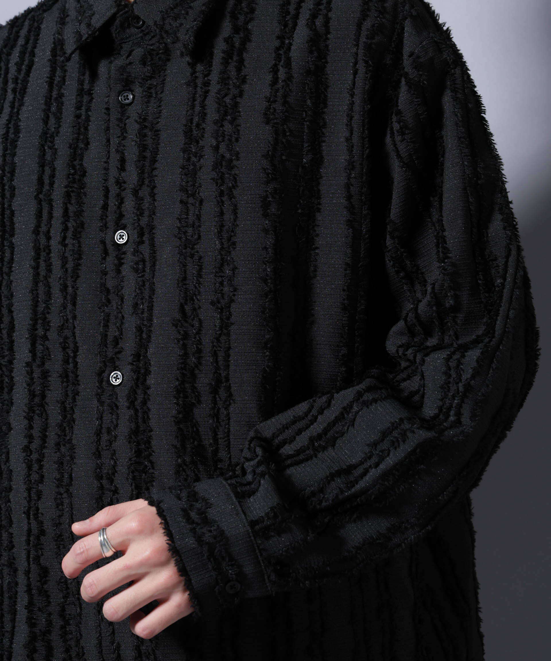 nano･universe「カットレースフリンジシャツ」|シャツ・ブラウス|