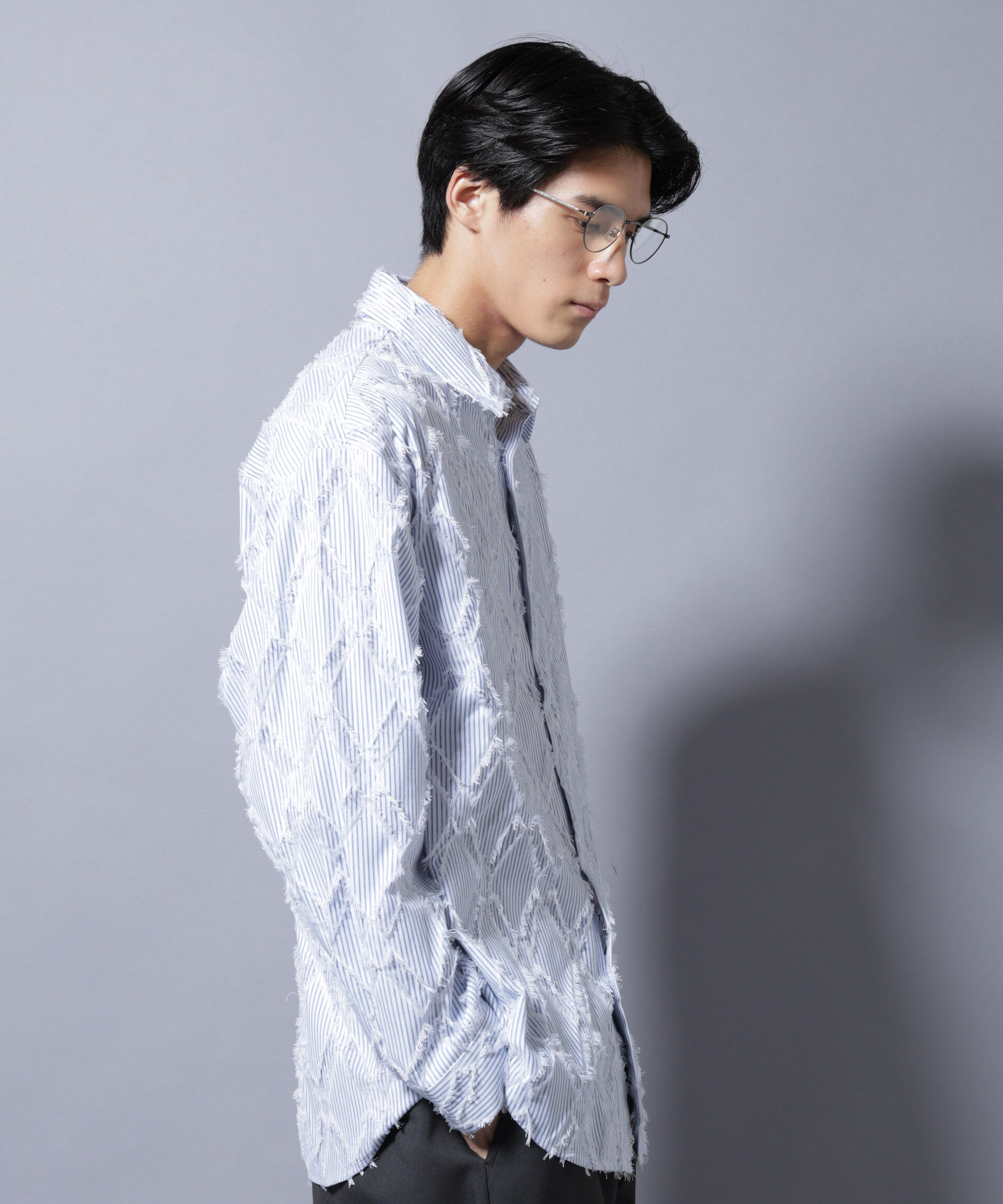 nano･universe「カットレースフリンジシャツ」|シャツ・ブラウス|